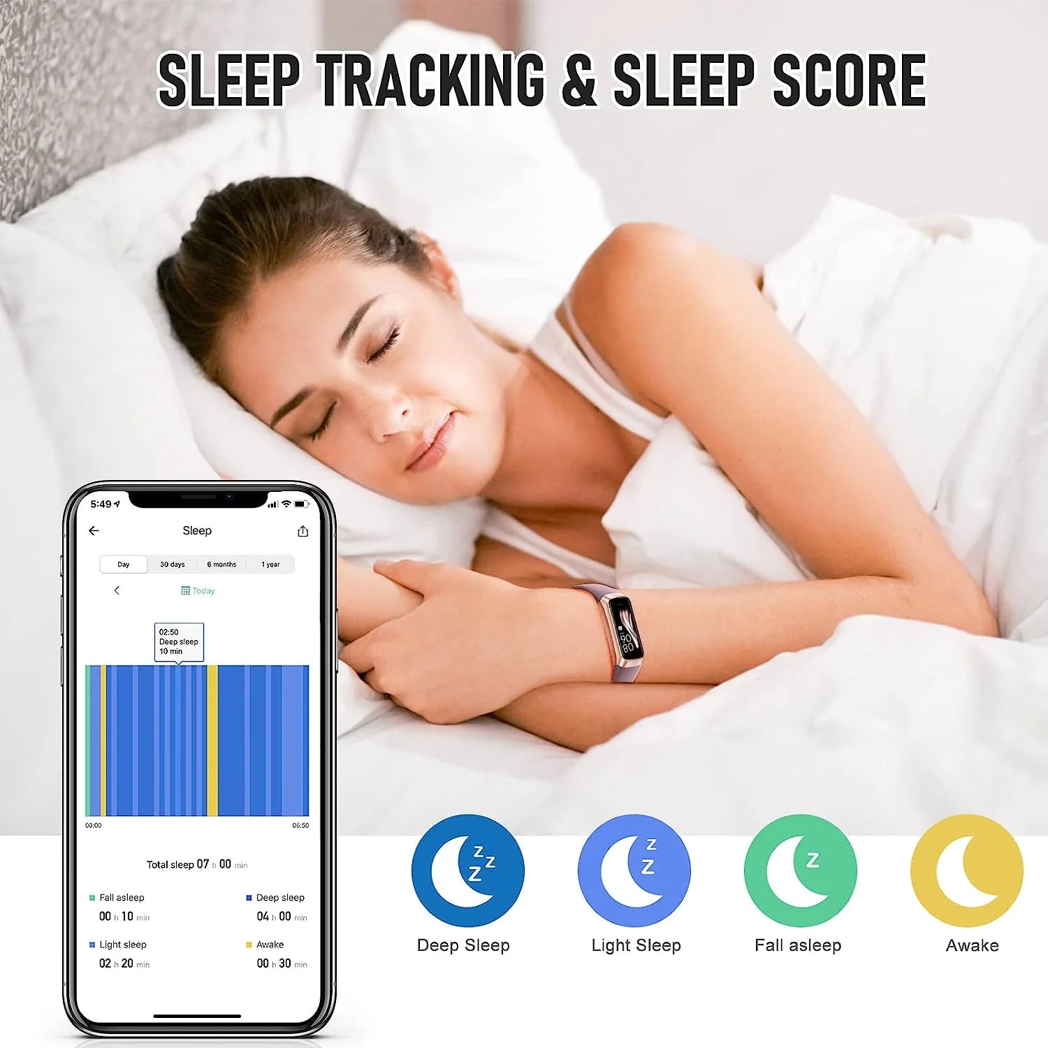 Fitness Tracker, 1.10''AMOLED Touch Color Screen Activity Tracker with 24/7 Heart Rate, Sleep Tracking, 25 Sports, Step Calorie Counter Pedometer