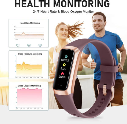Fitness Tracker, 1.10''AMOLED Touch Color Screen Activity Tracker with 24/7 Heart Rate, Sleep Tracking, 25 Sports, Step Calorie Counter Pedometer